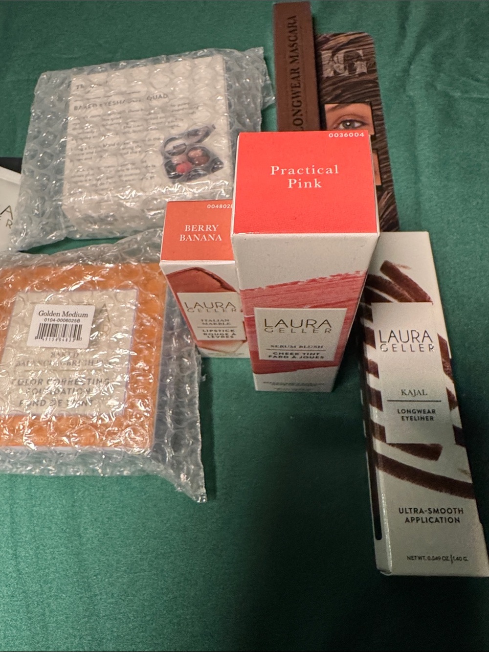 NEW Laura Geller 8 Piece Makeup Set Primer-Face-Eyes-Lips U Pick Shades